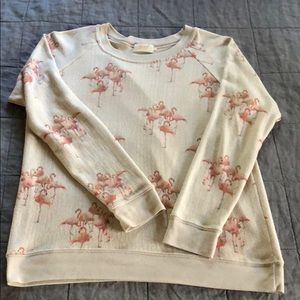 Crew neck super soft flamingo sweatshirt